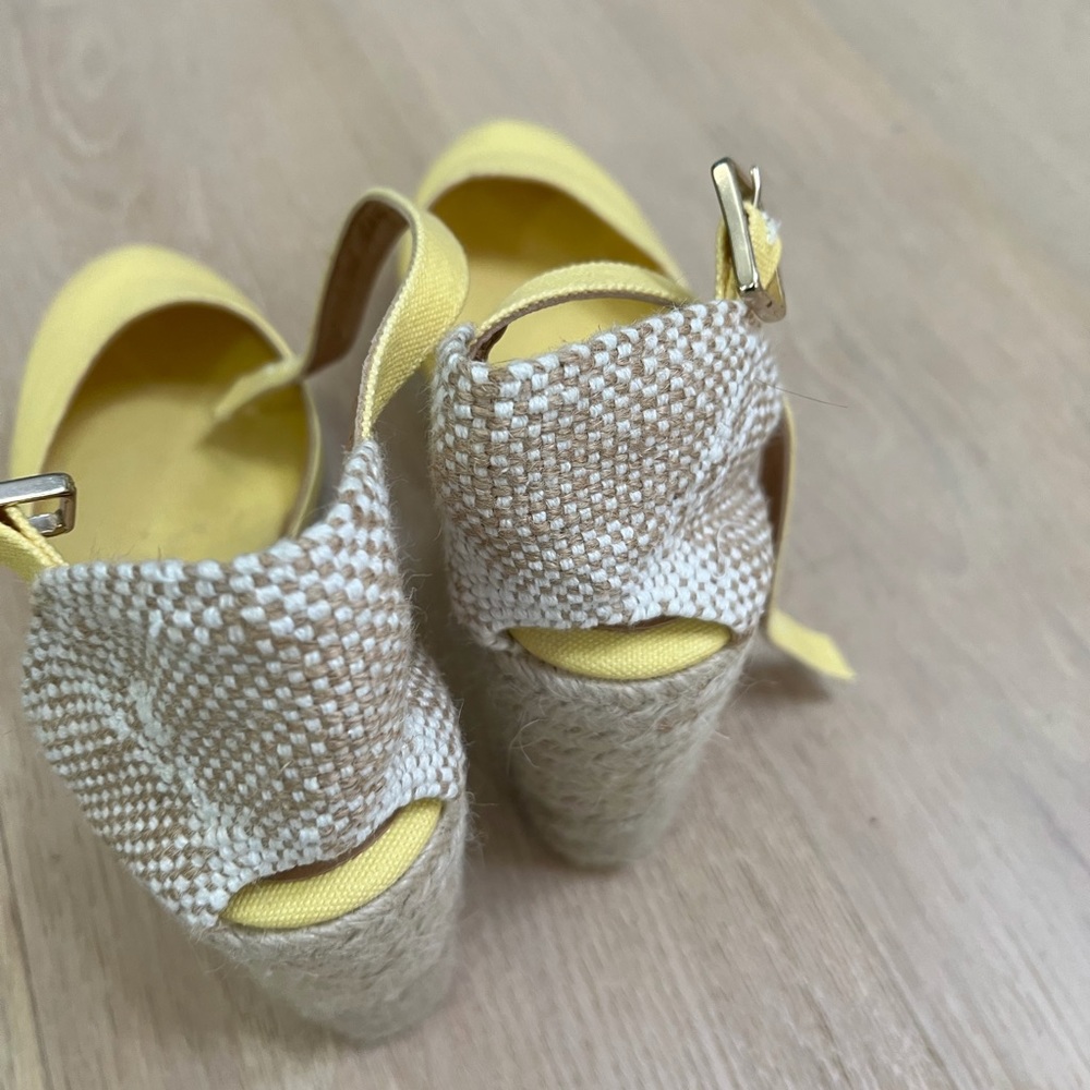 Castañer wedge espadrilles, yellow, size 38.5, worn once - Picture 3 of 4